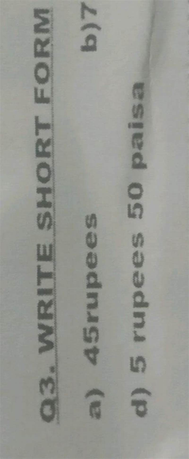 How To Write Rupees In Short Form