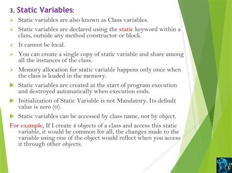 How can I access static class variables within methods