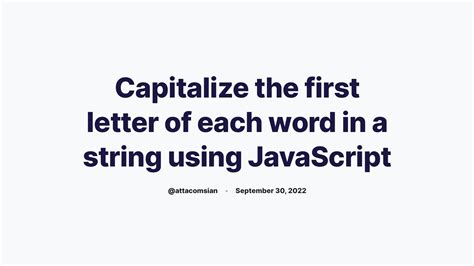 How can I capitalize the first letter of each word in a string