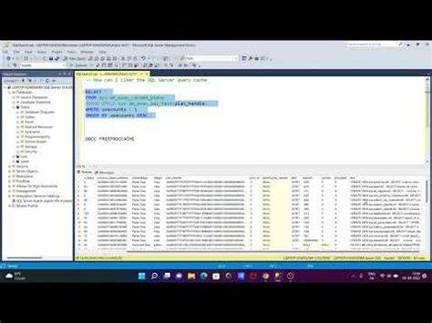 How can I clear the SQL Server query cache