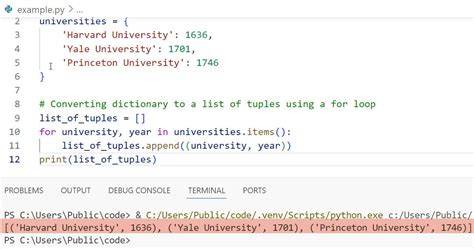 How can I convert a dictionary into a list of tuples