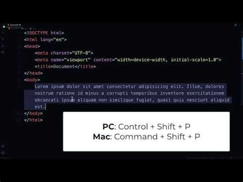 How can I do tag wrapping in Visual Studio Code