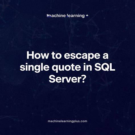 How can I escape a single quote