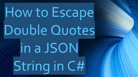 How can I escape double quotes in a string