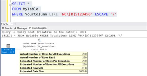 How can I escape square brackets in a LIKE clause