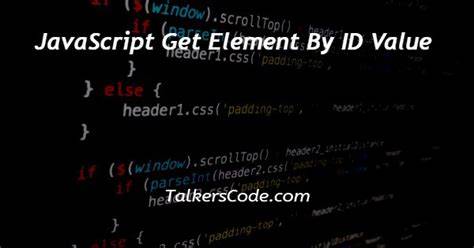 How can I get an elements ID value with JavaScript