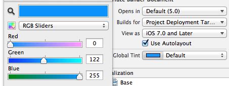 How can I get the iOS 7 default blue color programmatically