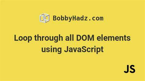How can I loop through all DOM elements on a page