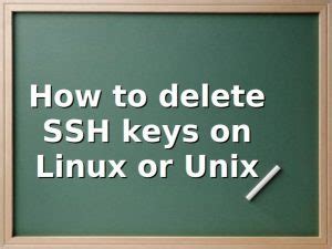 How can I remove an SSH key