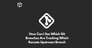 How can I see which Git branches are tracking which remote  upstream branch