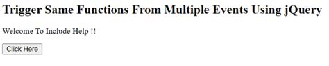 How can I trigger the same function from multiple events with jQuery
