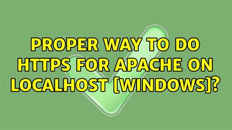 How do I allow HTTPS for Apache on localhost
