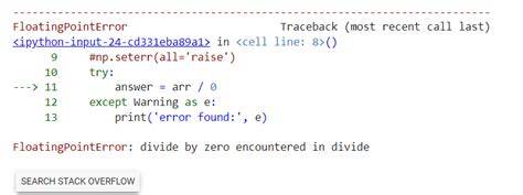 How do I catch a numpy warning like its an exception not just for testing