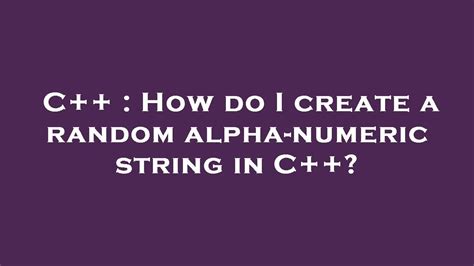 How do I create a random alpha-numeric string in C