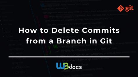 How do I delete a commit from a branch
