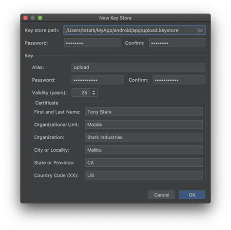 How do I find out which keystore was used to sign an app