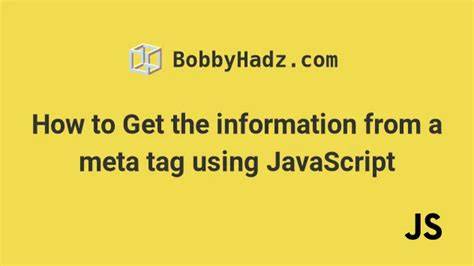 How do I get the information from a meta tag with JavaScript