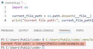 How do I get the path of the current executed file in Python duplicate