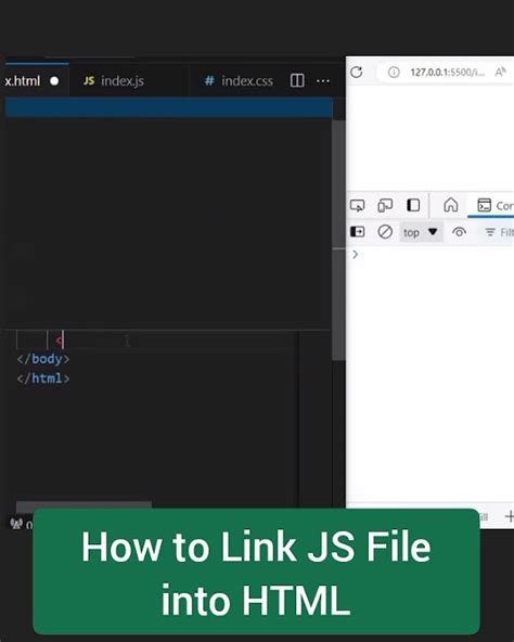 How do I link a JavaScript file to a HTML file