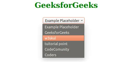 How do I make a placeholder for a select box