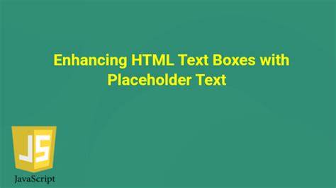 How do I make an HTML text box show a hint when empty