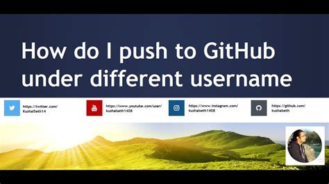How do I push to GitHub under a different username