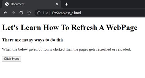 How do I refresh a page using JavaScript