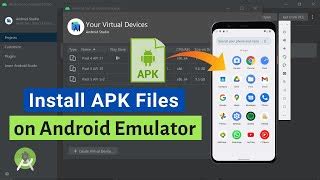 How do you install an APK file in the Android emulator
