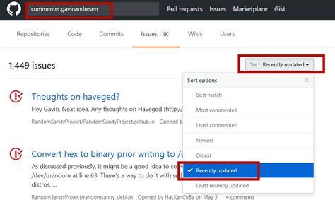 How do you keep track of your comments on GitHub issues