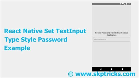 How do you style a TextInput in react native for password input