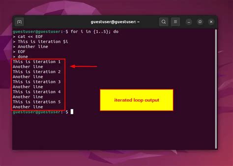 How does cat  EOF work in bash