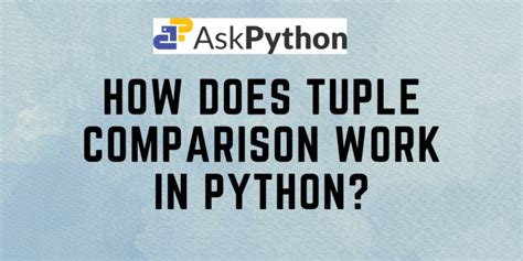 How does tuple comparison work in Python