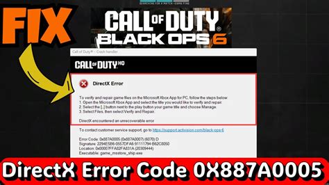 How to Fix Bo6 Error Code 0x887a0005 Step by Step