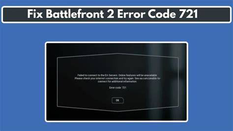Step-by-Step Fixes for Battlefront 2 Error 721