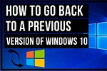 How to Go Back to Previous Version