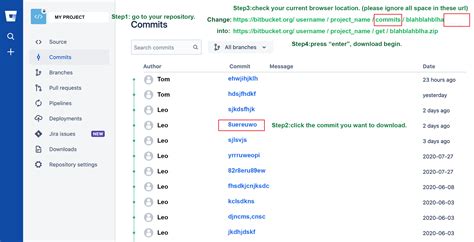 How to access full source of old commit in BitBucket