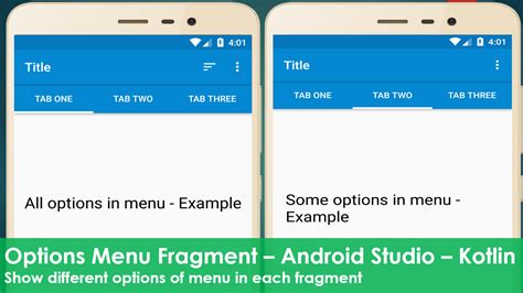 How to add Options Menu to Fragment in Android