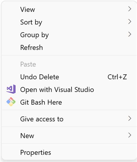 How to add a open git-bash here context menu to the windows explorer
