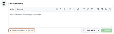 How to attach file to a GitHub issue