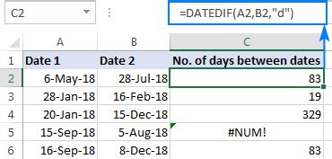 How to calculate number of days between two given dates