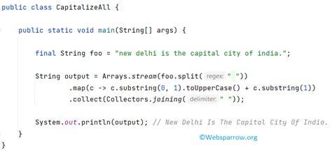 How to capitalize the first letter of word in a string using Java