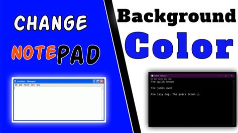 How to change background color in the Notepad text editor