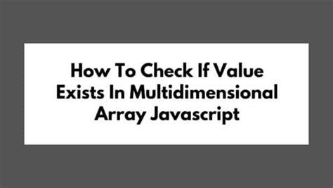 How to check if a value is in a multidimensional array