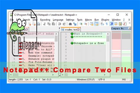 How to compare two files in Notepad