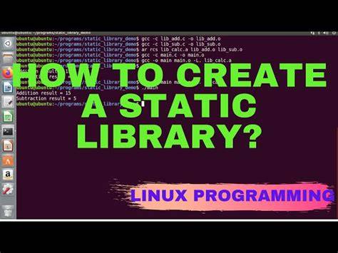 How to compile a static library in Linux