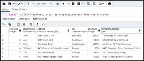 How to concatenate columns in a Postgres SELECT