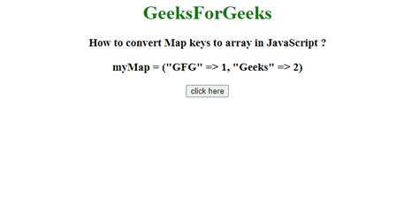 How to convert Map keys to array