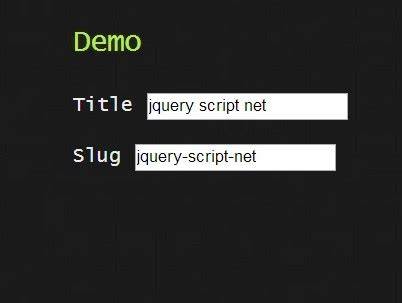 How to convert a Title to a URL slug in jQuery