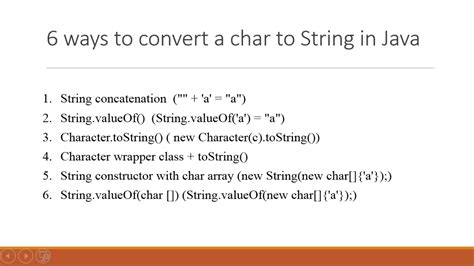 How to convert a char to a String