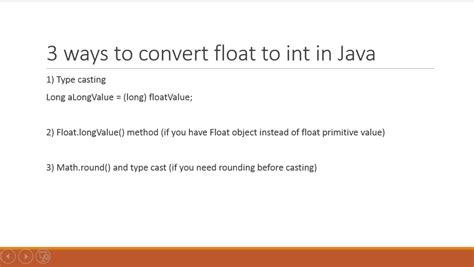 How to convert float to int with Java